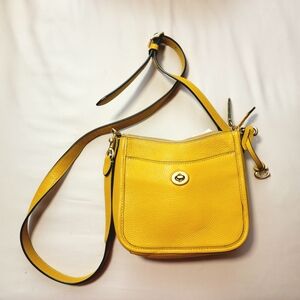 Coach Yellow Chaise 19 Crossbody Leather Shoulder Bag